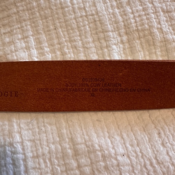 Genuine Leather Belt by Anthropologie Cream and Gold XL - Picture 6 of 7